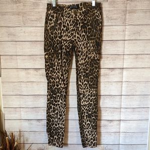 Ashley Mason Skinny Leopard Cargo jean